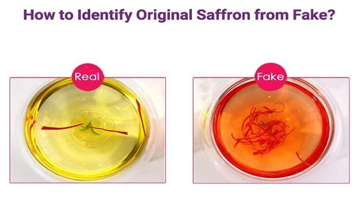 fake saffron v/s real saffron